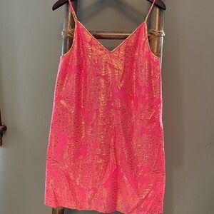 Lilly Pulitzer Pink and Gold Dress